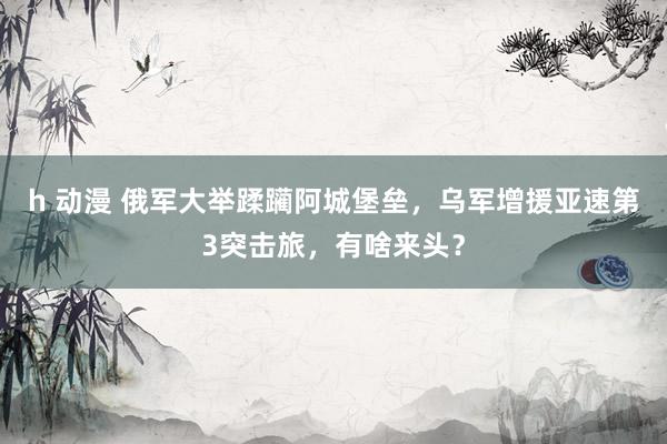 h 动漫 俄军大举蹂躏阿城堡垒，乌军增援亚速第3突击旅，有啥来头？