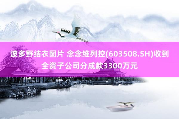 波多野结衣图片 念念维列控(603508.SH)收到全资子公司分成款3300万元