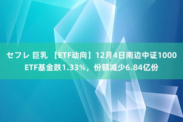 セフレ 巨乳 【ETF动向】12月4日南边中证1000ETF基金跌1.33%，份额减少6.84亿份