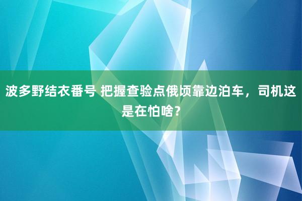 波多野结衣番号 把握查验点俄顷靠边泊车，司机这是在怕啥？