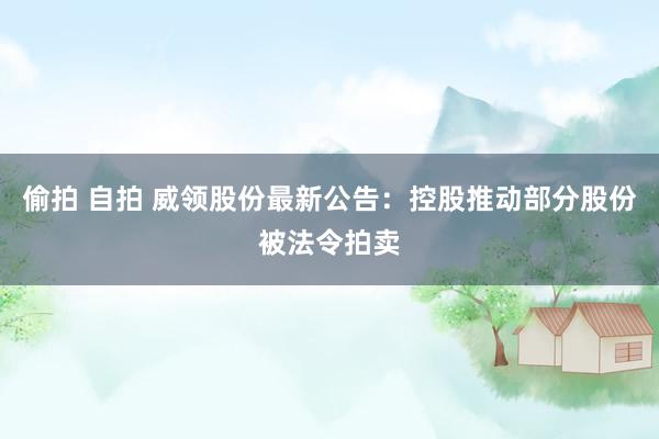 偷拍 自拍 威领股份最新公告：控股推动部分股份被法令拍卖