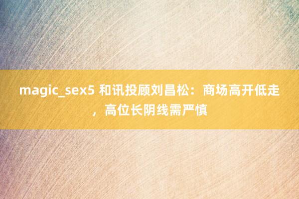 magic_sex5 和讯投顾刘昌松：商场高开低走，高位长阴线需严慎