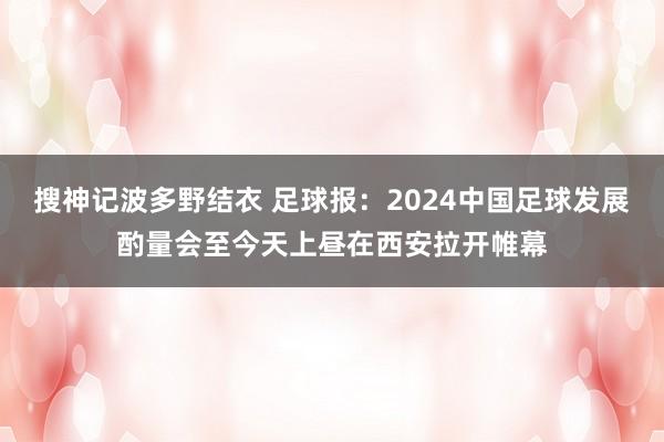 搜神记波多野结衣 足球报：2024中国足球发展酌量会至今天上昼在西安拉开帷幕