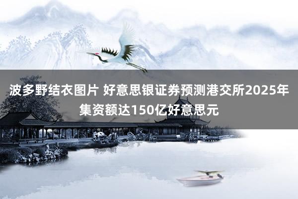 波多野结衣图片 好意思银证券预测港交所2025年集资额达150亿好意思元