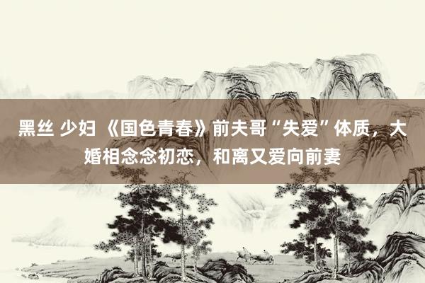 黑丝 少妇 《国色青春》前夫哥“失爱”体质，大婚相念念初恋，和离又爱向前妻
