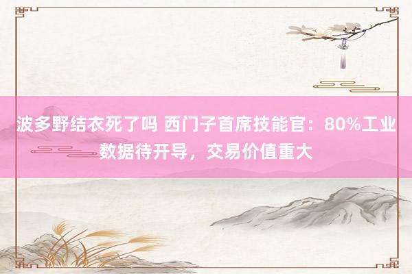 波多野结衣死了吗 西门子首席技能官：80%工业数据待开导，交易价值重大