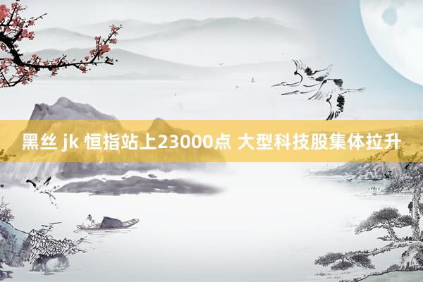 黑丝 jk 恒指站上23000点 大型科技股集体拉升