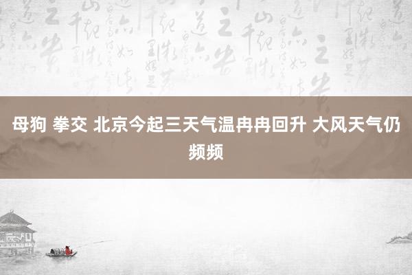 母狗 拳交 北京今起三天气温冉冉回升 大风天气仍频频