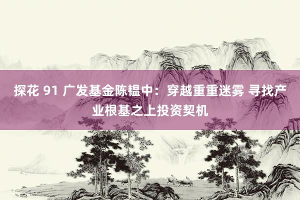 探花 91 广发基金陈韫中：穿越重重迷雾 寻找产业根基之上投资契机