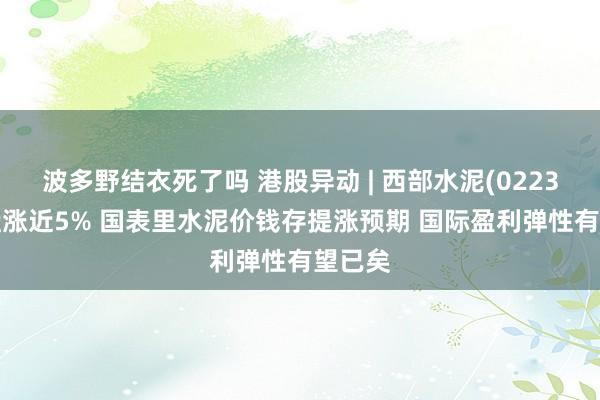 波多野结衣死了吗 港股异动 | 西部水泥(02233)早盘涨近5% 国表里水泥价钱存提涨预期 国际盈利弹性有望已矣