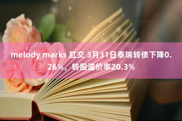 melody marks 肛交 3月31日泰瑞转债下降0.26%，转股溢价率20.3%