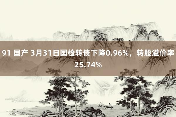 91 国产 3月31日国检转债下降0.96%，转股溢价率25.74%