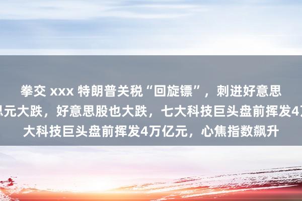 拳交 xxx 特朗普关税“回旋镖”，刺进好意思国经济大动脉！好意思元大跌，好意思股也大跌，七大科技巨头盘前挥发4万亿元，心焦指数飙升