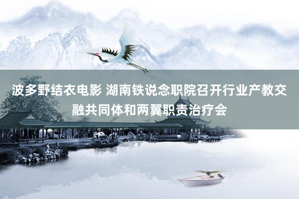 波多野结衣电影 湖南铁说念职院召开行业产教交融共同体和两翼职责治疗会