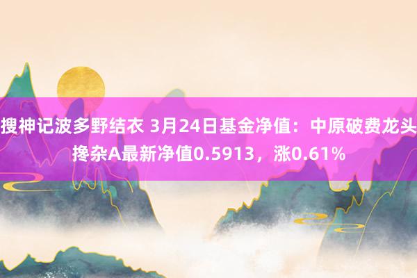 搜神记波多野结衣 3月24日基金净值：中原破费龙头搀杂A最新净值0.5913，涨0.61%