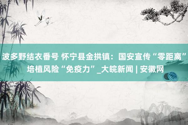 波多野结衣番号 怀宁县金拱镇：国安宣传“零距离” 培植风险“免疫力”_大皖新闻 | 安徽网