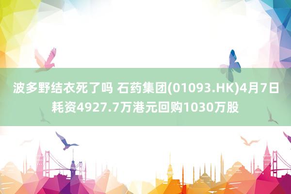 波多野结衣死了吗 石药集团(01093.HK)4月7日耗资4927.7万港元回购1030万股