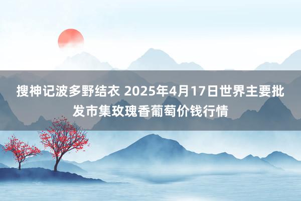 搜神记波多野结衣 2025年4月17日世界主要批发市集玫瑰香葡萄价钱行情
