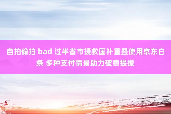 自拍偷拍 bad 过半省市援救国补重叠使用京东白条 多种支付情景助力破费提振