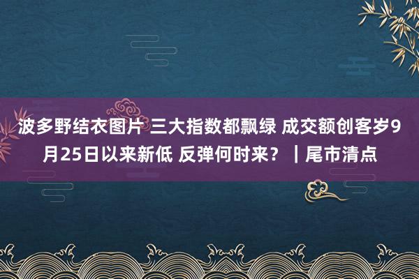 波多野结衣图片 三大指数都飘绿 成交额创客岁9月25日以来新低 反弹何时来?|尾市清点