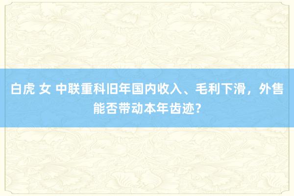 白虎 女 中联重科旧年国内收入、毛利下滑，外售能否带动本年齿迹？